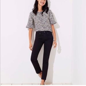 LOFT Modern Straight Black Jeans